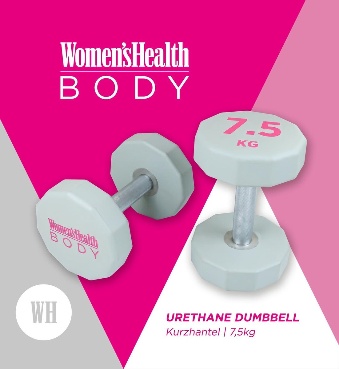 Kurzhantel Pink/Grau 2.5 - 15 KG - kaelte-werner