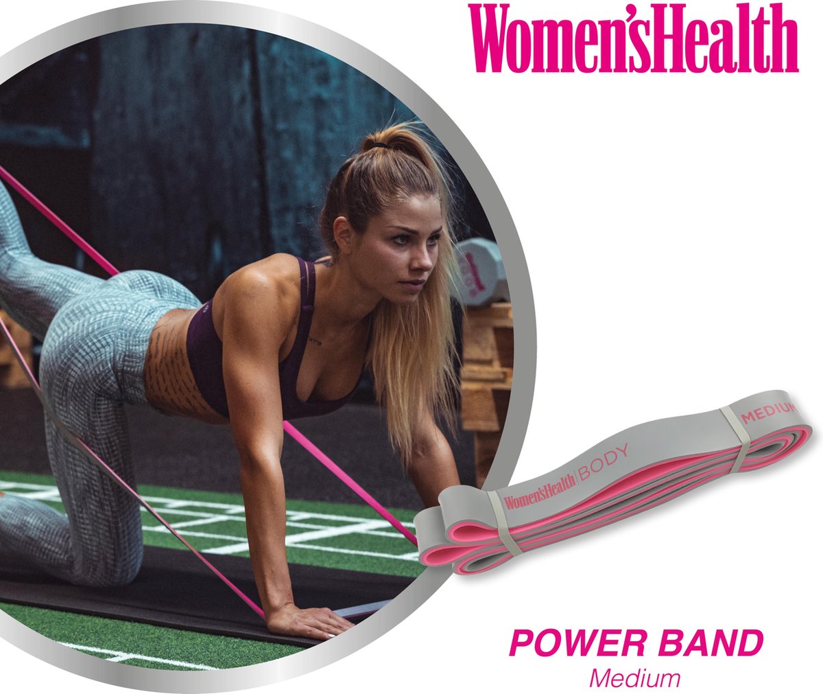 Trainingsband Pink/Grau - kaelte-werner
