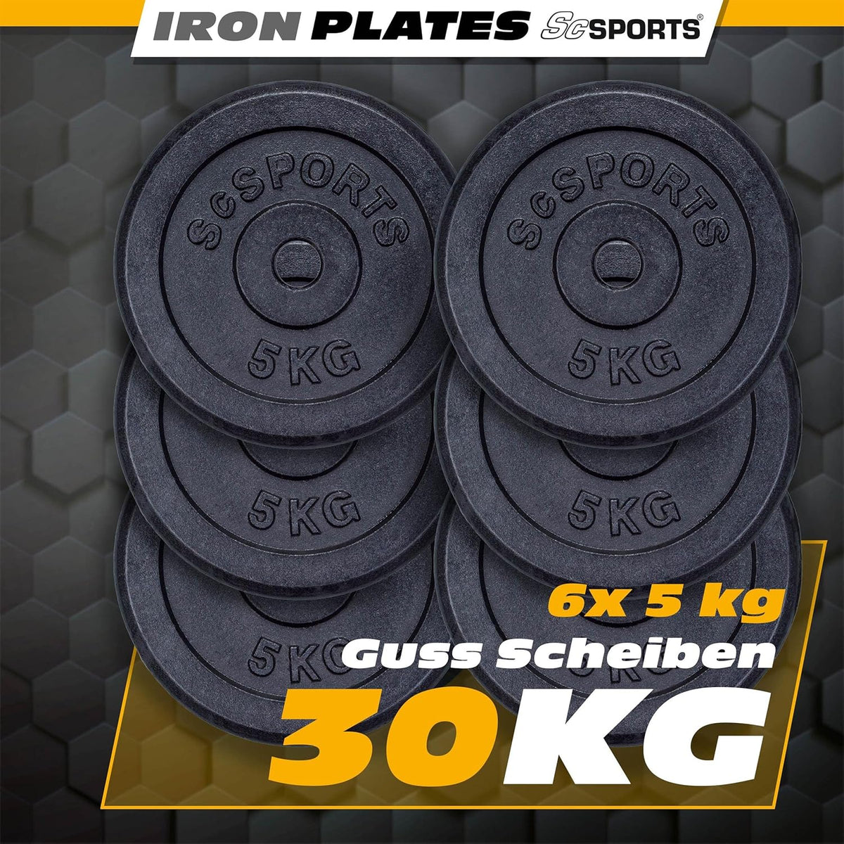 Hantelscheiben Set Gusseisen 10 - 40 kg - kaelte-werner