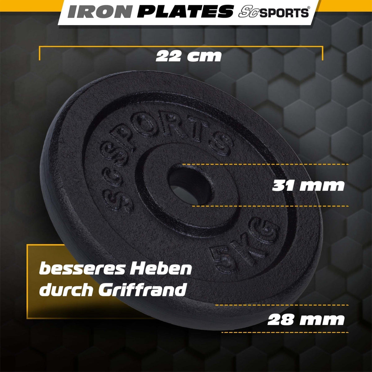 Hantelscheiben Set Gusseisen 10 - 40 kg - kaelte-werner