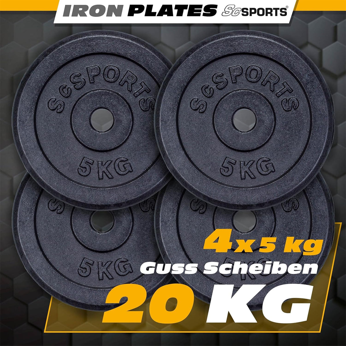 Hantelscheiben Set Gusseisen 10 - 40 kg - kaelte-werner