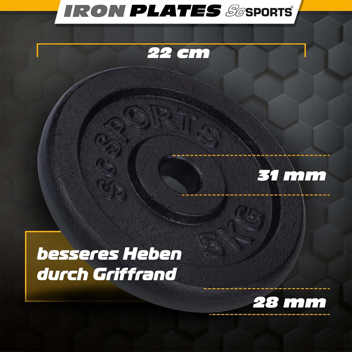 Hantelscheiben Set Gusseisen 10 - 40 kg - kaelte-werner