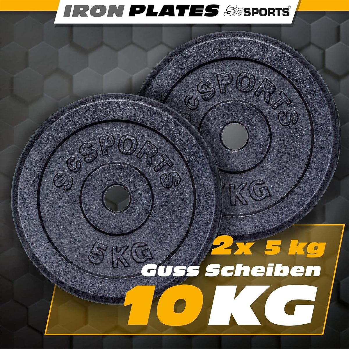 Hantelscheiben Set Gusseisen 10 - 40 kg - kaelte-werner