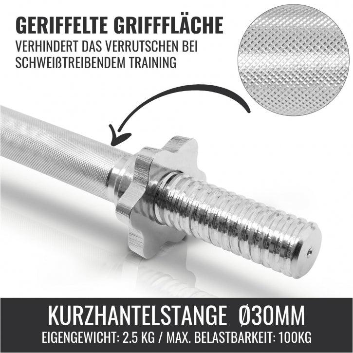 Kurzhantelset 30 kg - Chrom - kaelte-werner