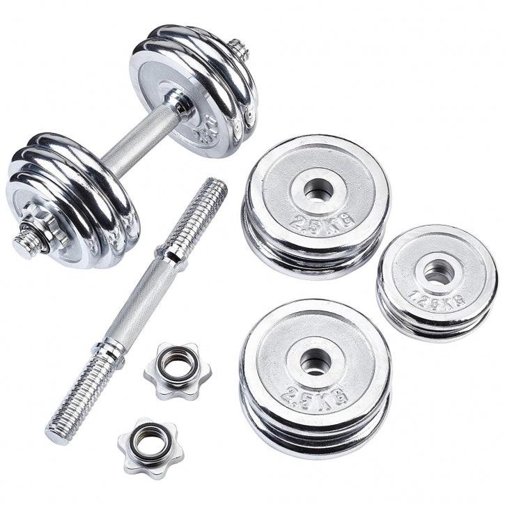 Kurzhantelset 30 kg - Chrom - kaelte-werner