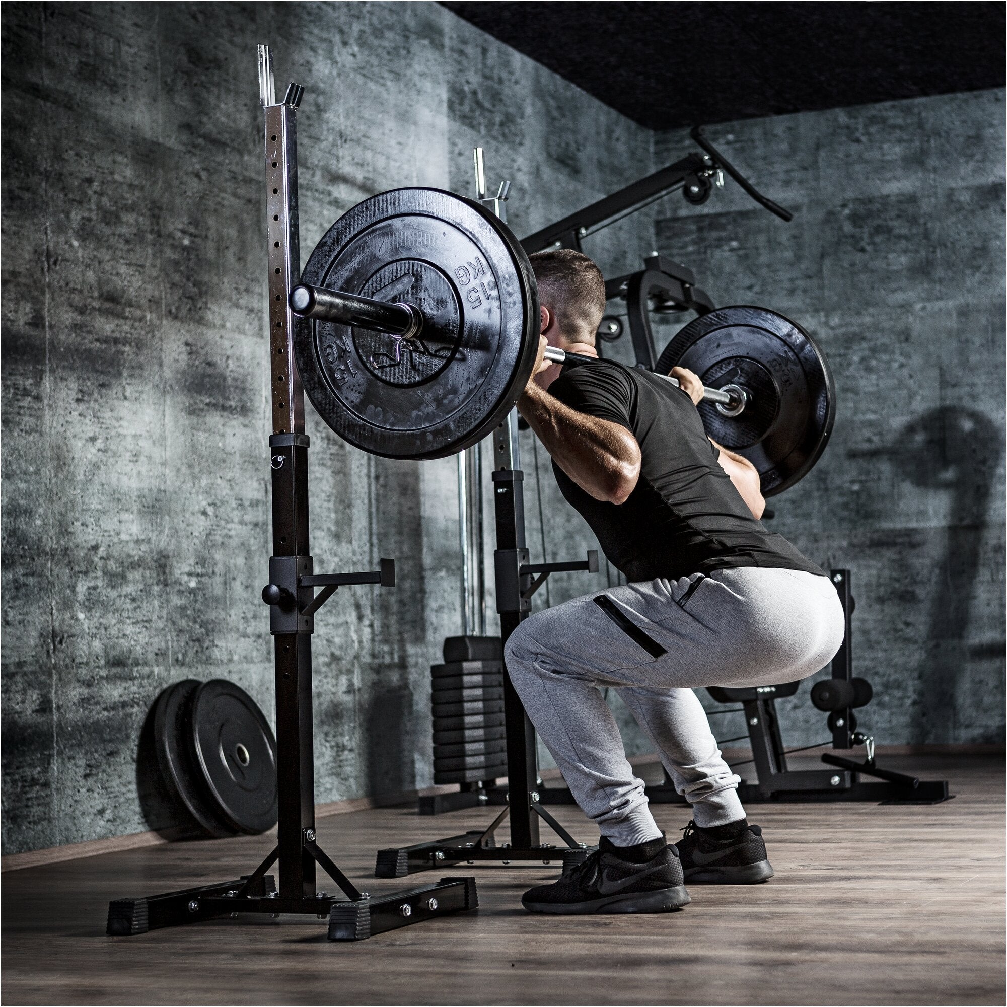 Squat Rack Hantelständer Set inkl. Curlset Kunststoff 35 kg - kaelte-werner
