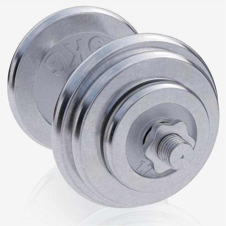 Kurzhantel Set Chrom 30 kg mit Sternverschlüssen - kaelte-werner