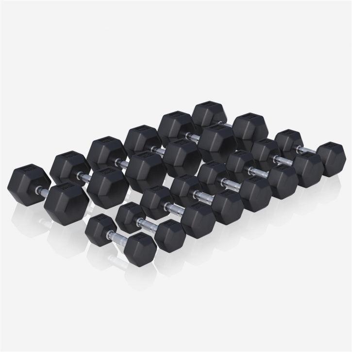 Hexagon Kurzhantelset 237 kg inkl. Kurzhantelablage - kaelte-werner