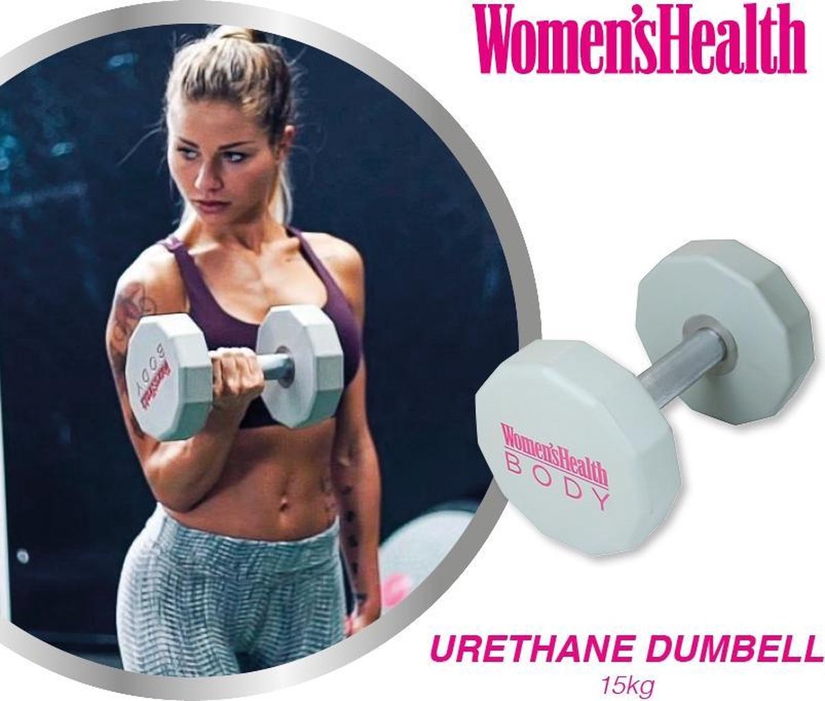 Kurzhantel Pink/Grau 2.5 - 15 KG - kaelte-werner
