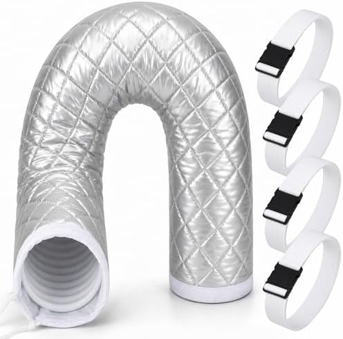 TUT 150 x 50 cm Hose Cover for Portable Air Conditioners with Drawstring and 4 Adjustable Mounting Straps, Climate Hose Cover Insulation - Air Conditioning Exhaust Hose Insulation Protective Cover