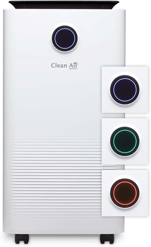 Clean Air Optima CA-704 SMART Luftentfeuchter und Luftreiniger – Entfeuchtungsleistung bis zu 10 Liter/Tag – 5-fache Filtertechnologie mit HEPA-Filter & UV-C-Lampe – Geeignet bis zu 40m²/100m³