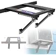Air Conditioning Bracket No Drilling Adjustable Universal Window Bracket Single/Double Window Bracket Heavy Duty Steel Holds Up to 200lbs for 5000-24000 BTU Units