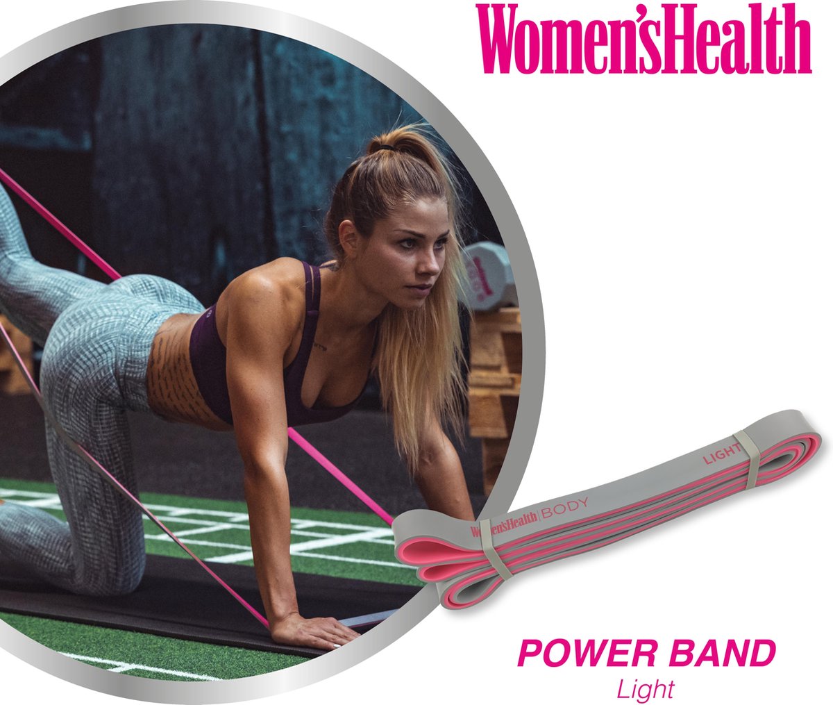Trainingsband Pink/Grau - kaelte-werner
