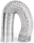 Intelmann Flexible Aluminium Hose 10 m Diameter 150 mm + 2 Stainless Steel Hose Clamps (80 100 125 150 160 200)