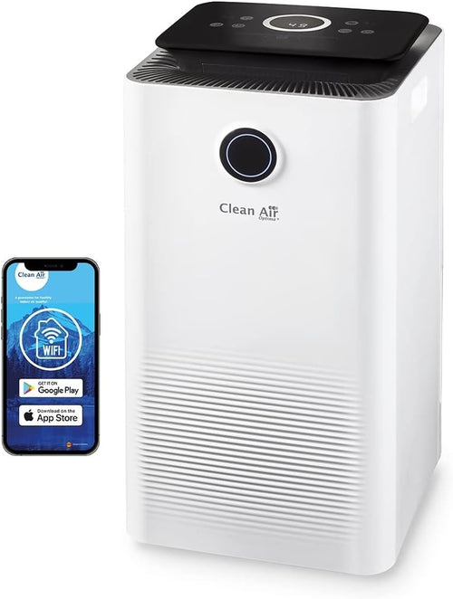Clean Air Optima CA-704 SMART Luftentfeuchter und Luftreiniger – Entfeuchtungsleistung bis zu 10 Liter/Tag – 5-fache Filtertechnologie mit HEPA-Filter & UV-C-Lampe – Geeignet bis zu 40m²/100m³