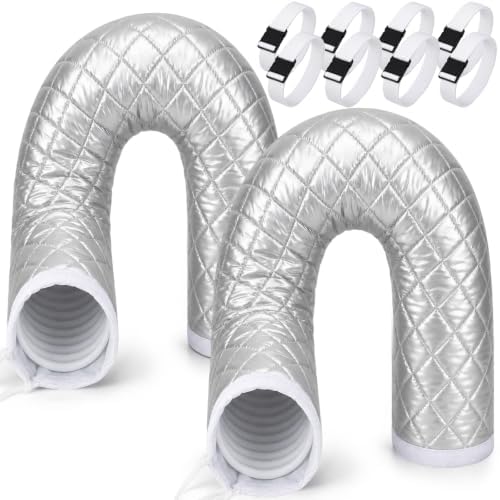 TUT 150 x 50 cm Hose Cover for Portable Air Conditioners with Drawstring and 4 Adjustable Mounting Straps, Climate Hose Cover Insulation - Air Conditioning Exhaust Hose Insulation Protective Cover