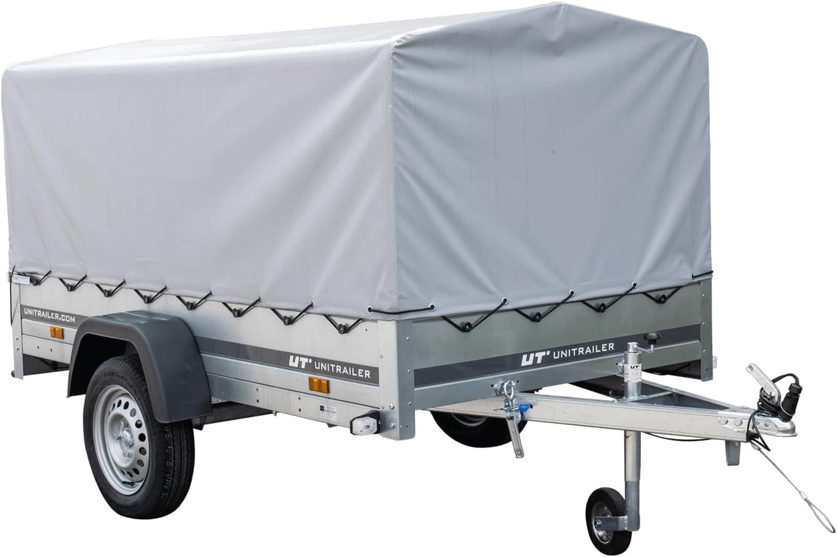 UNITRAILER Trailer Car 230 x 125 cm Garden Trailer 230 Tilting Unitrailer 750 kg with Jockey Wheel
