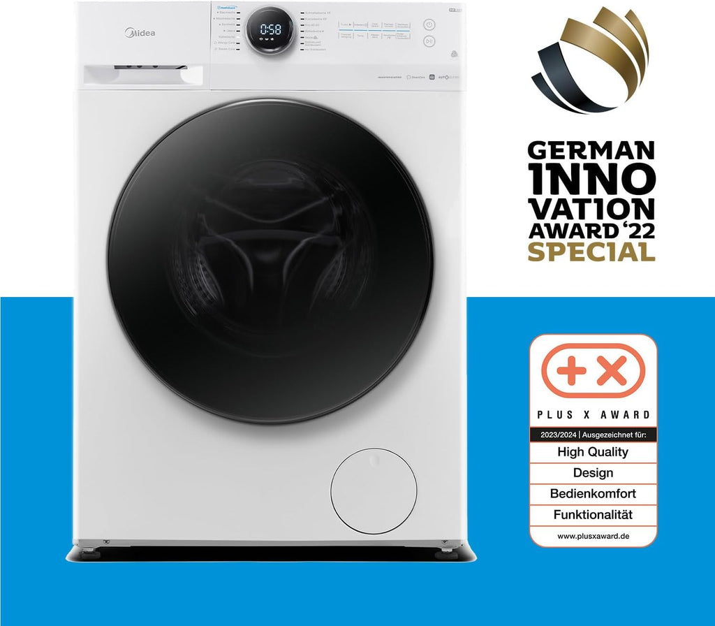 Midea 9 kg Waschmaschine Energieeffizienzklasse A weiß MF200W90WB-14A