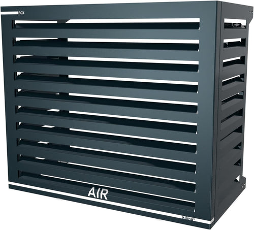 Box Air Klima Cover Clima Blade S Antracite - Aluminium Composite Air Conditioner Cover, Adjustable INOX Brackets, Wall Mounted, 90 x 70 x 49 cm (Depth 49-55) - Outdoor Unit Protection