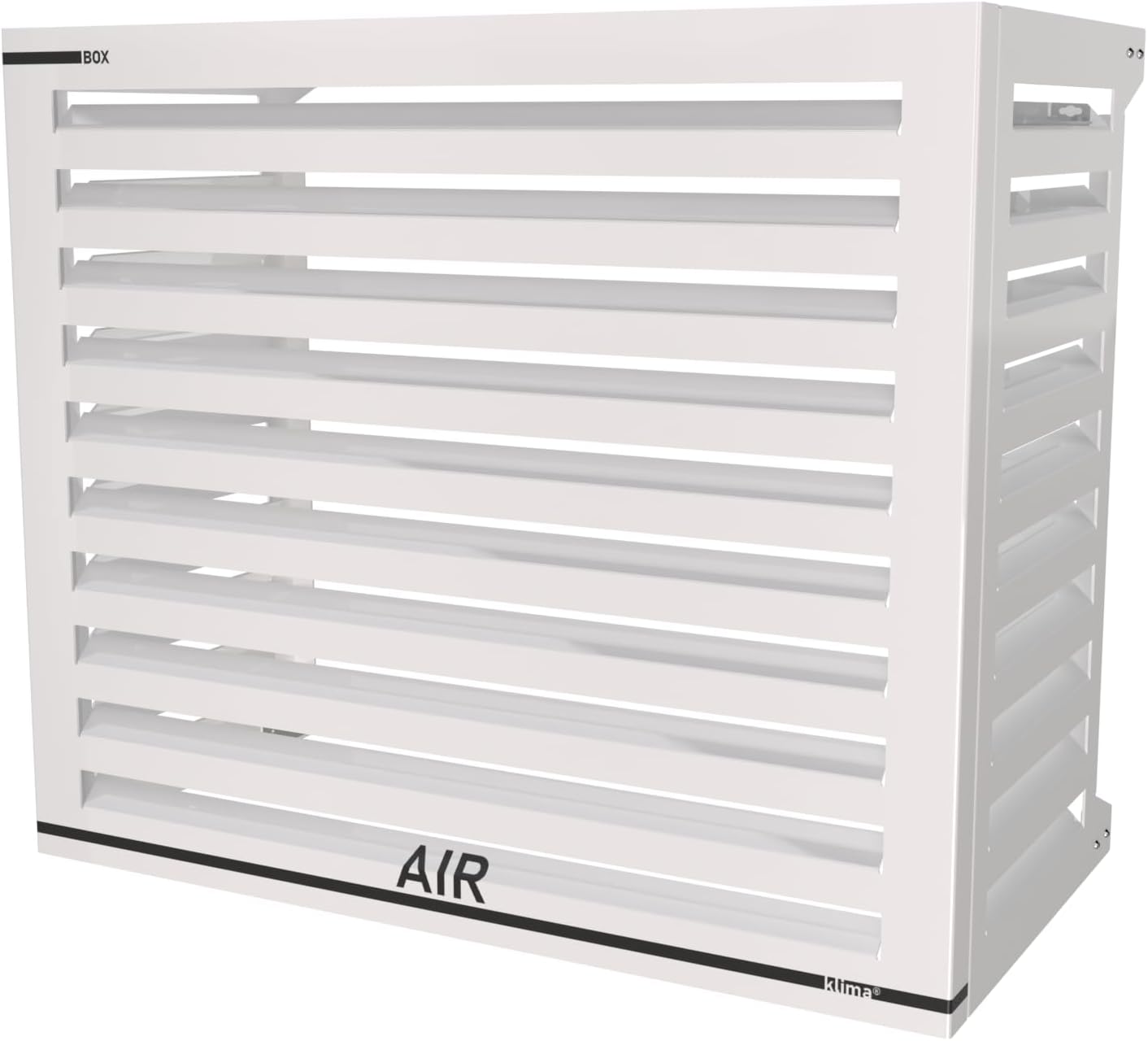 Box Air Klima Cover Clima Blade S Antracite - Aluminium Composite Air Conditioner Cover, Adjustable INOX Brackets, Wall Mounted, 90 x 70 x 49 cm (Depth 49-55) - Outdoor Unit Protection