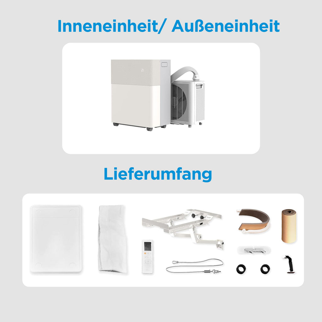 Midea PortaSplit-E Mobile Klimaanlage,Kühlen A++/Heizen A+