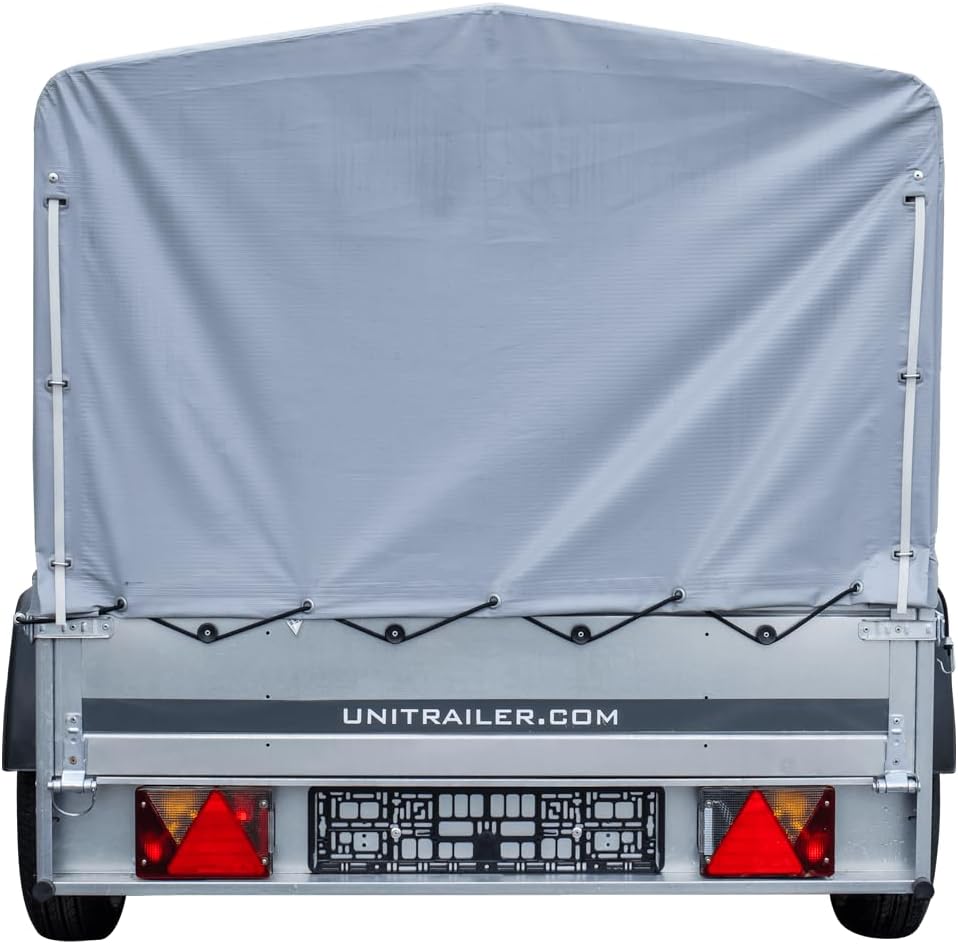 UNITRAILER Trailer Car 230 x 125 cm Garden Trailer 230 Tilting Unitrailer 750 kg with Jockey Wheel