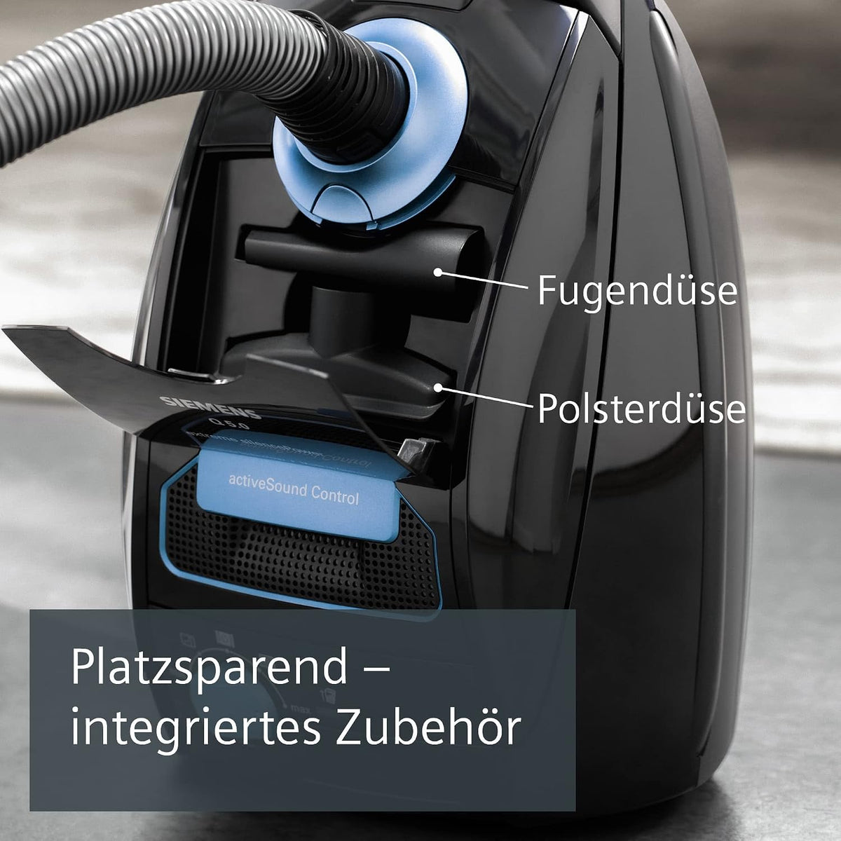Siemens Staubsauger mit Beutel Q5.0 extreme silencePower VSQ5X1230, ideal für Allergiker