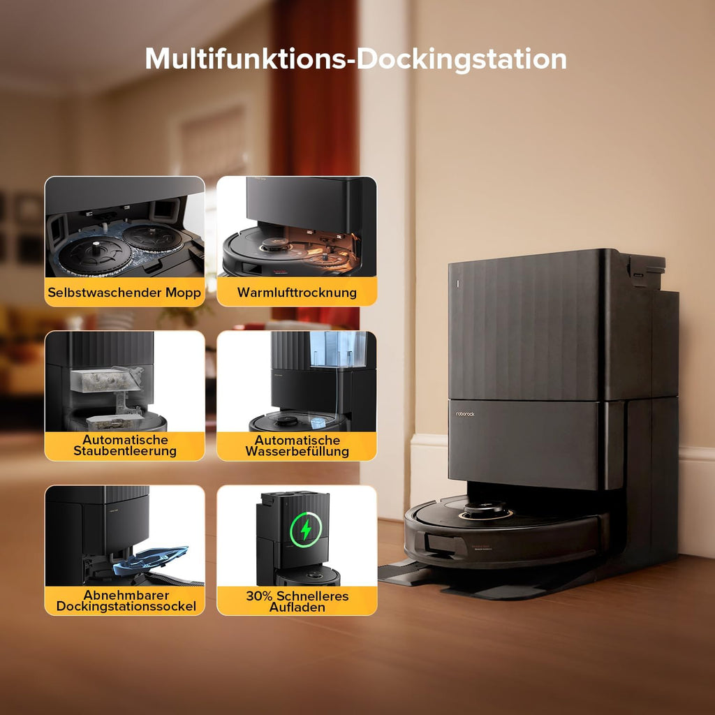 roborock Qrevo S5V Saugroboter mit Wischfunktion&Hebarem Wischmopp