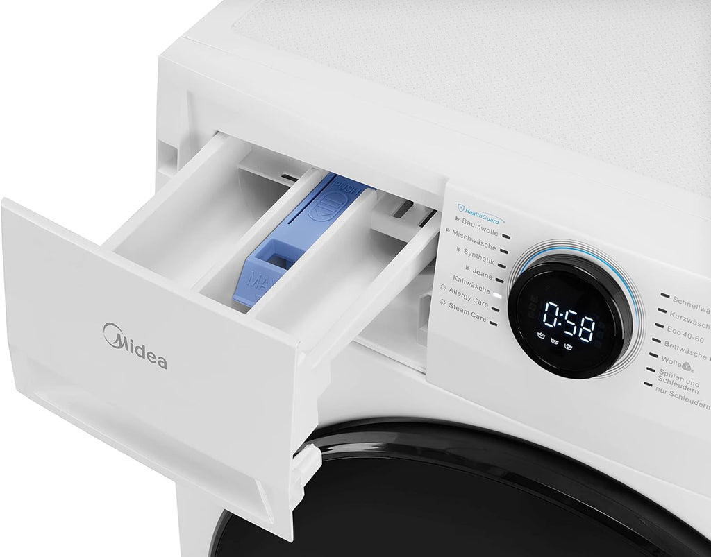 Midea 9 kg Waschmaschine Energieeffizienzklasse A weiß MF200W90WB-14A