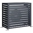 Box Air Klima Cover Clima Blade S Antracite - Aluminium Composite Air Conditioner Cover, Adjustable INOX Brackets, Wall Mounted, 90 x 70 x 49 cm (Depth 49-55) - Outdoor Unit Protection