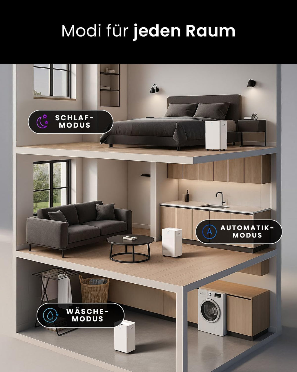 Pro Breeze OmniDry Luftentfeuchter mit App & WLAN, 20L in 24h Entfeuchtungsleistung - Luftentfeuchter elektrisch mit Wäschemodus, Feuchtigkeitssensor, Timer - Gegen Schimmel - Entfeuchter Dehumidifier
