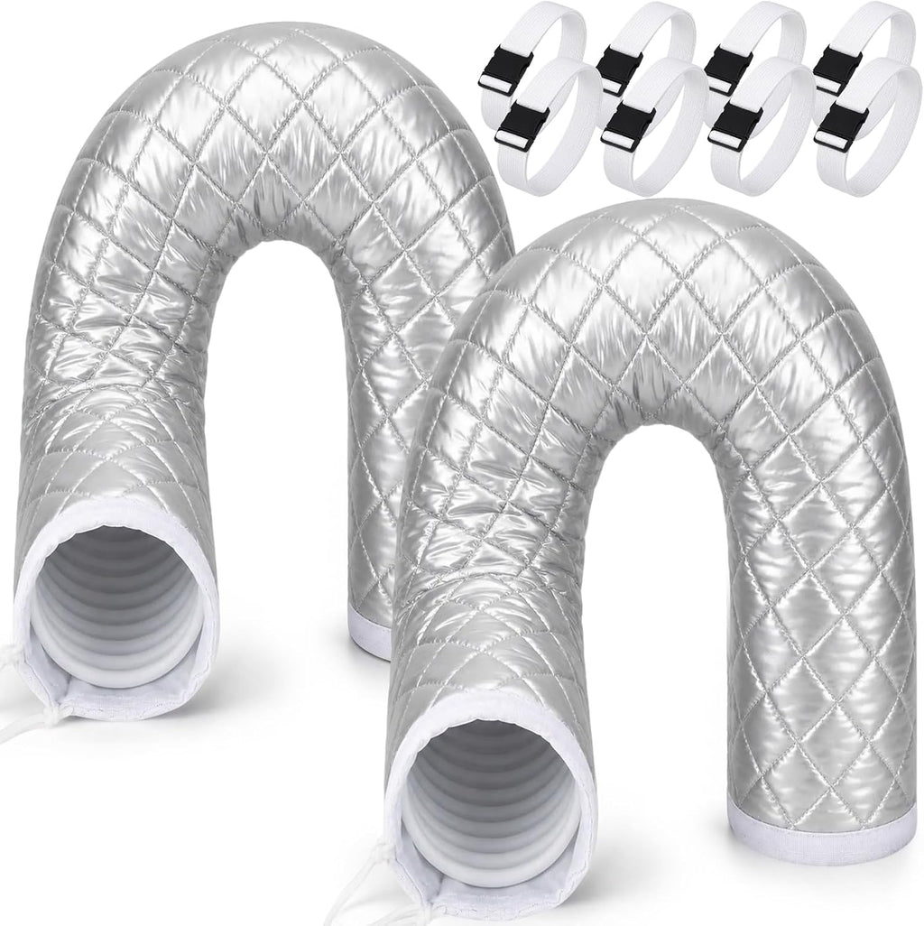 TUT 150 x 50 cm Hose Cover for Portable Air Conditioners with Drawstring and 4 Adjustable Mounting Straps, Climate Hose Cover Insulation - Air Conditioning Exhaust Hose Insulation Protective Cover