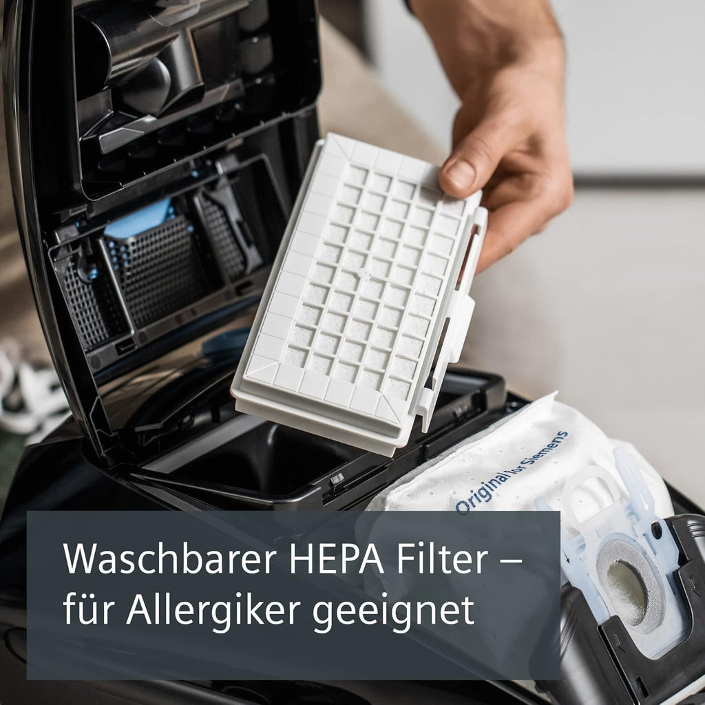 Siemens Staubsauger mit Beutel Q5.0 extreme silencePower VSQ5X1230, ideal für Allergiker