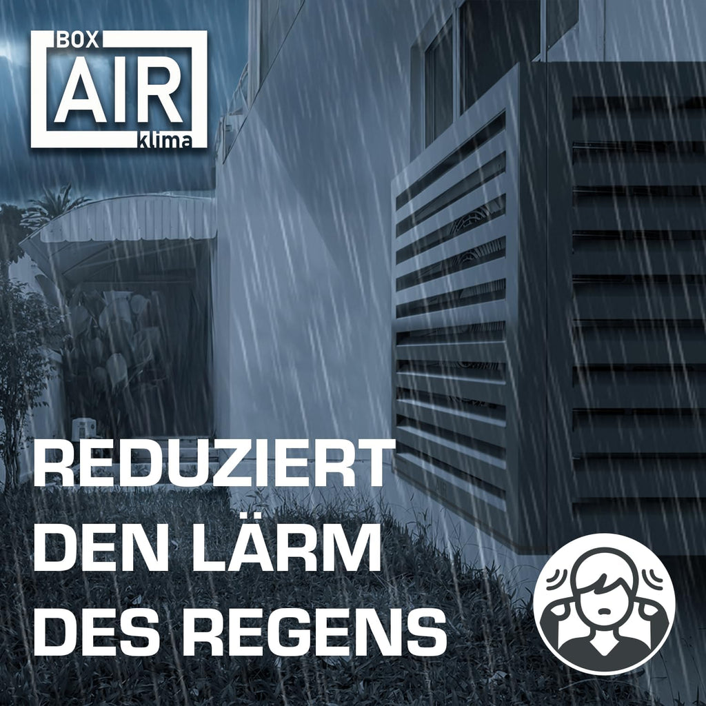 Box Air Klima Cover Clima Blade S Antracite - Aluminium Composite Air Conditioner Cover, Adjustable INOX Brackets, Wall Mounted, 90 x 70 x 49 cm (Depth 49-55) - Outdoor Unit Protection