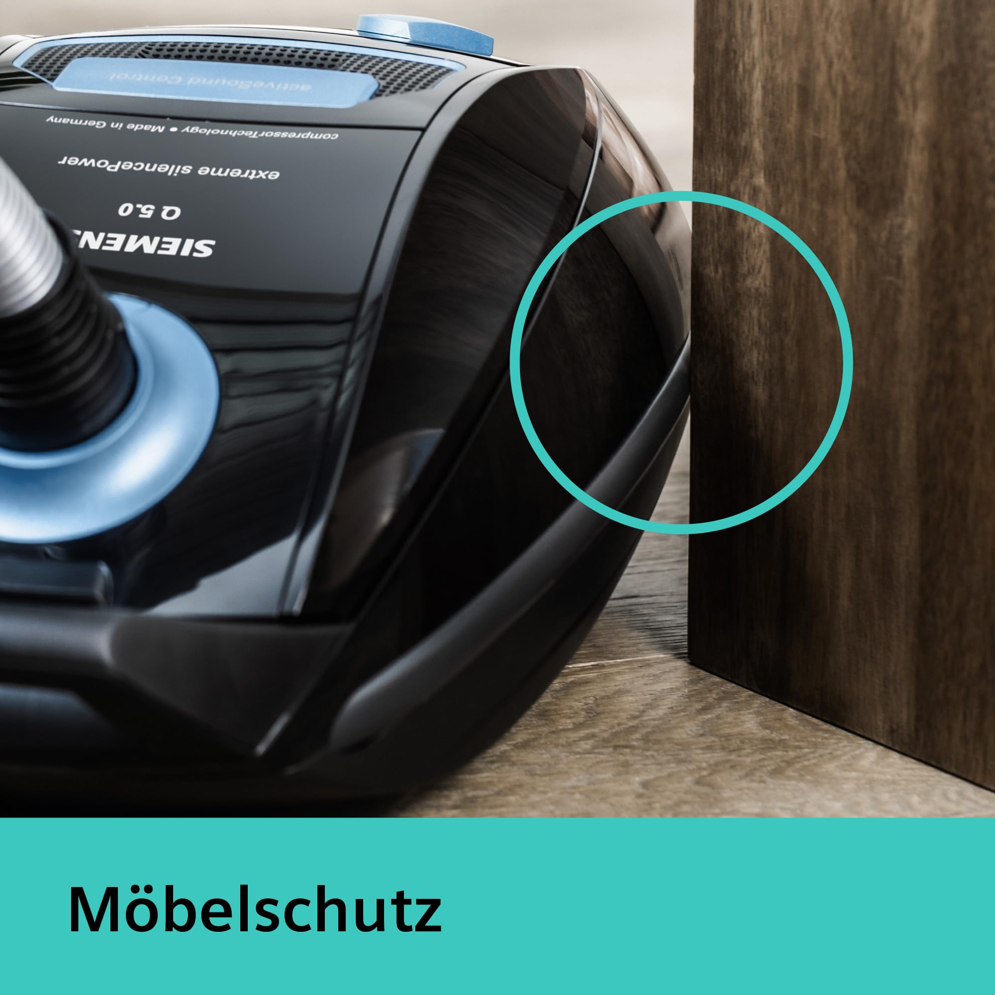 Siemens Staubsauger mit Beutel Q5.0 extreme silencePower VSQ5X1230, ideal für Allergiker