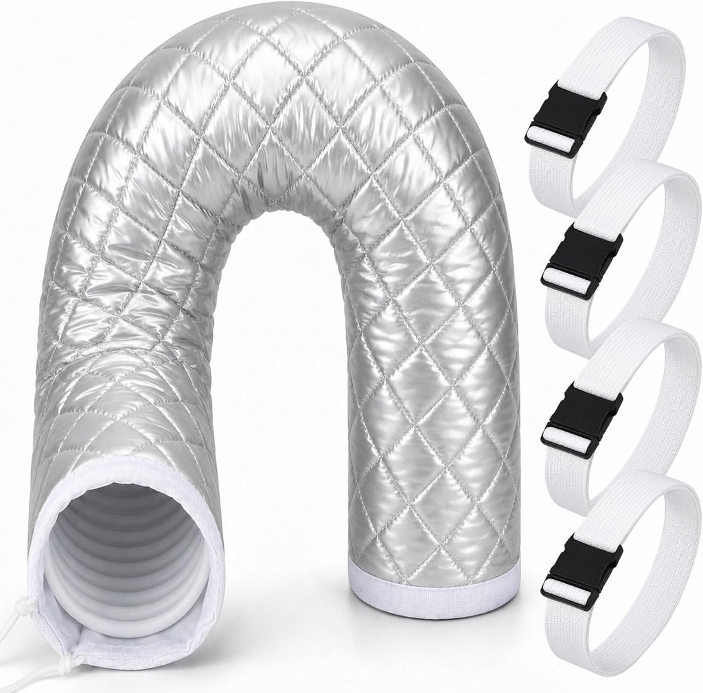 TUT 150 x 50 cm Hose Cover for Portable Air Conditioners with Drawstring and 4 Adjustable Mounting Straps, Climate Hose Cover Insulation - Air Conditioning Exhaust Hose Insulation Protective Cover