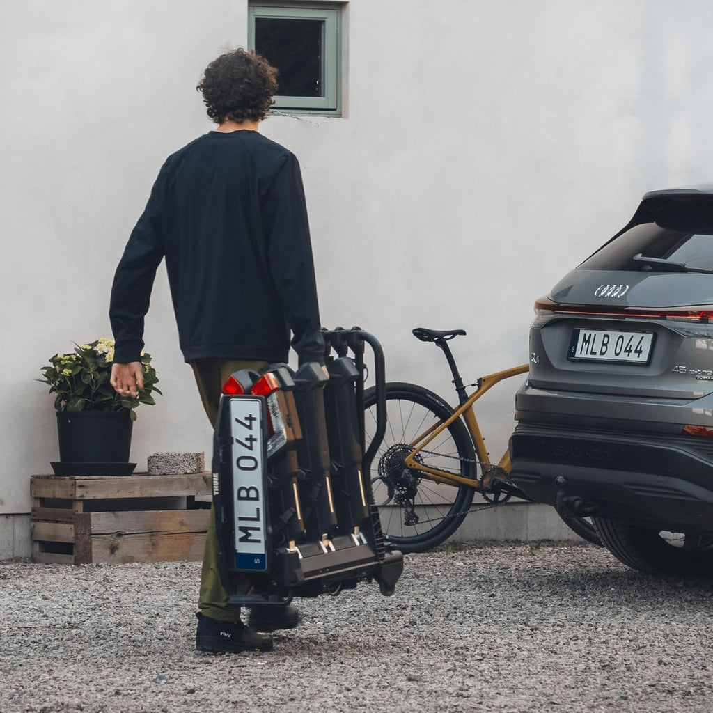 Thule Easyfold 3 Platform Bicycle Carrier for Towing Hitch Black 2 (3) Bikes
