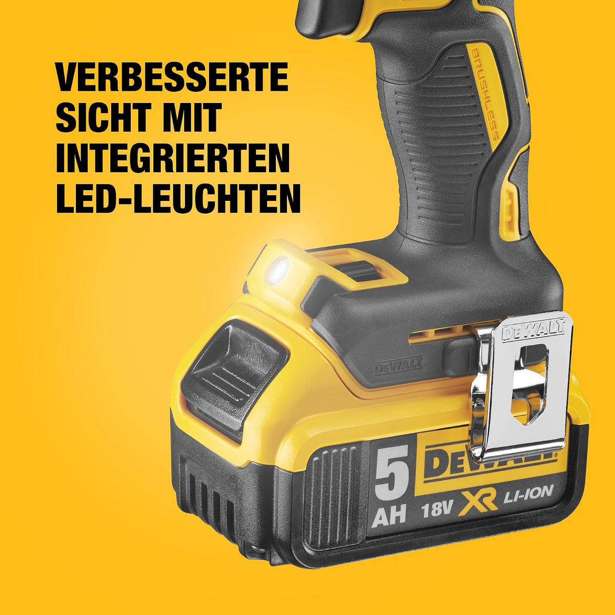 DEWALT Bürstenloses 18V XR Combo-Kit mit 2 x 5Ah Akkus, DCK266P2-QW