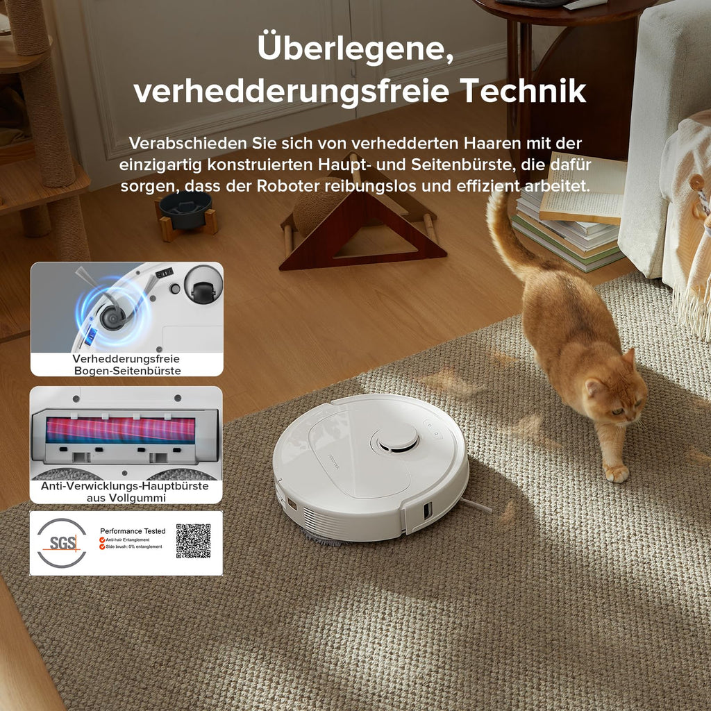 roborock QV 35A Set Saugroboter mit Wischfunktion mit 8.000 Pa Saugkraft