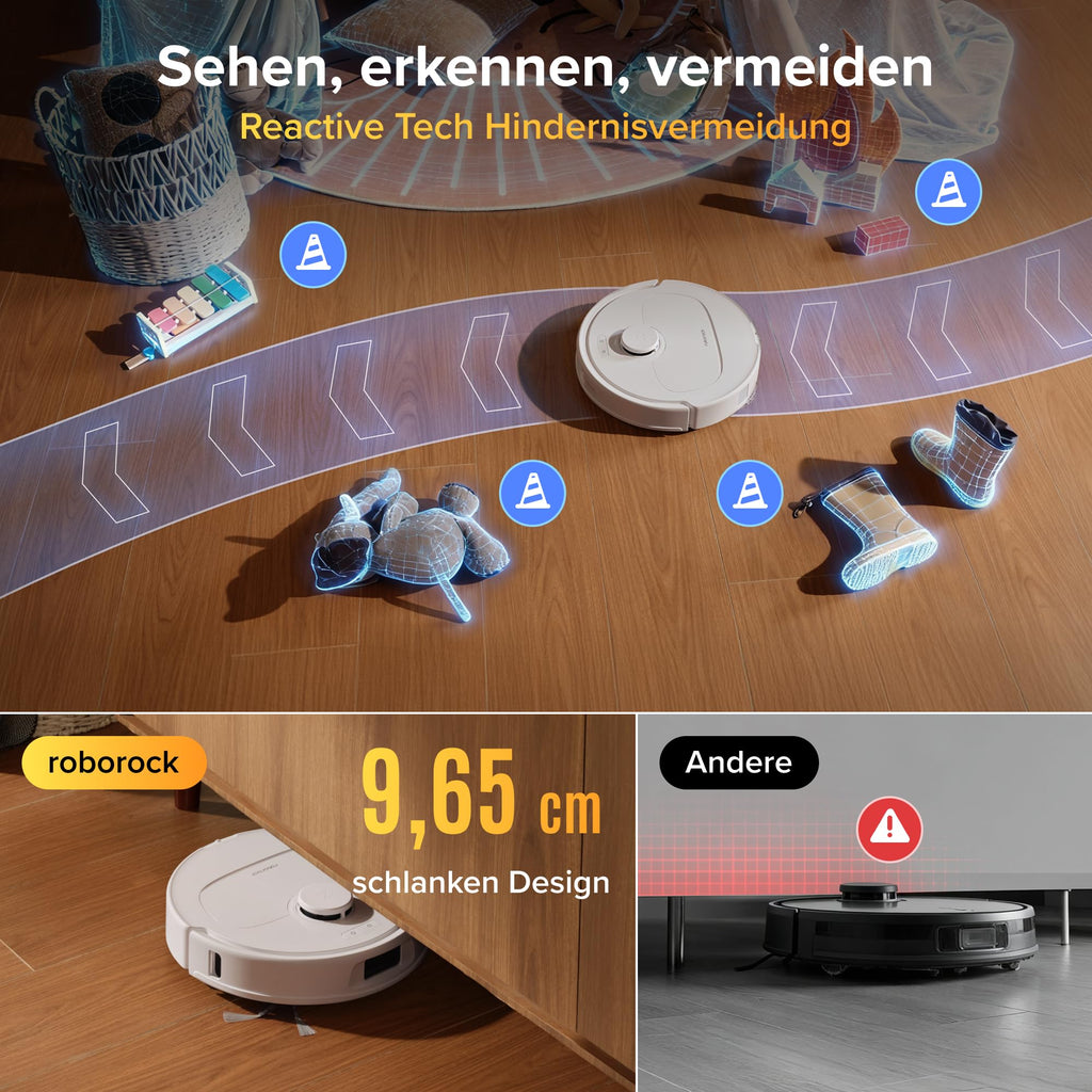 roborock Qrevo S5V Saugroboter mit Wischfunktion&Hebarem Wischmopp
