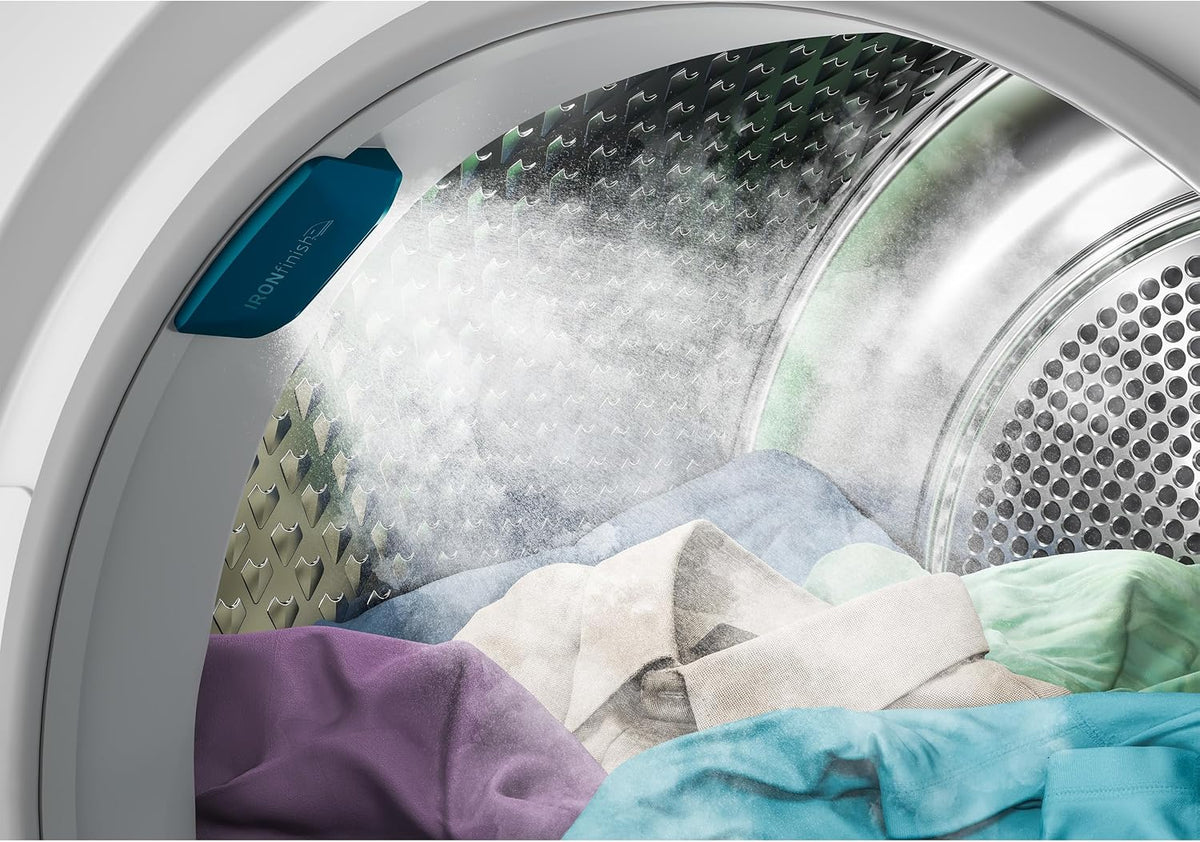 Beko B5T4824IF Wäschetrockner 8 kg, Frontlader Wärmepumpentrockner, Allergikergeeignet, 15 Programme, Dampffunktion, Knitterschutz, Sensortrocknung, Silent-Programm, Aquawave Schontrommel, Weiß
